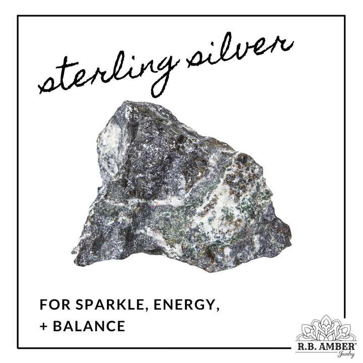 Adults | Sterling Silver + Raw Cognac Amber Bracelet
