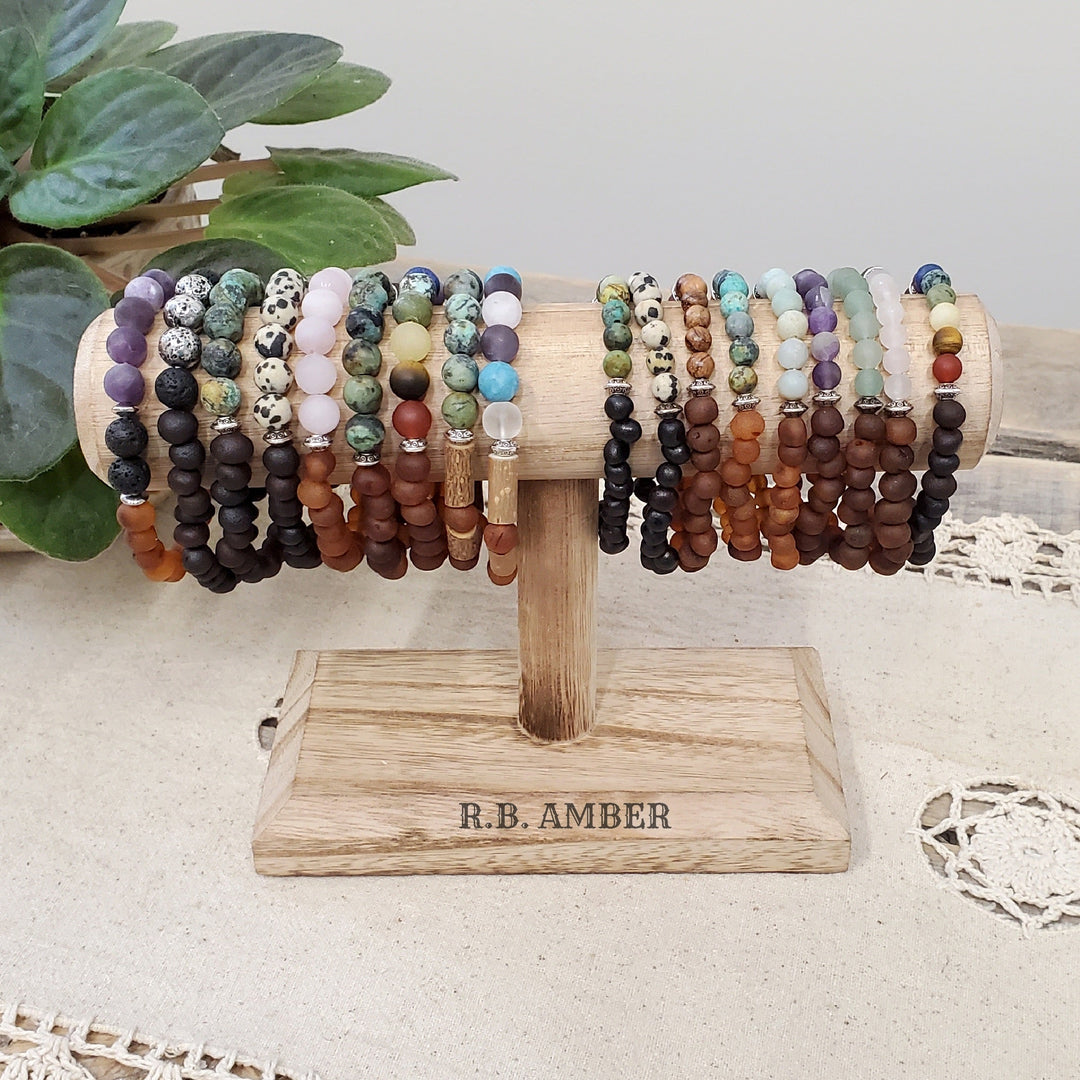 Wood Jewelry T-Bar Displays - R.B. Amber Jewelry