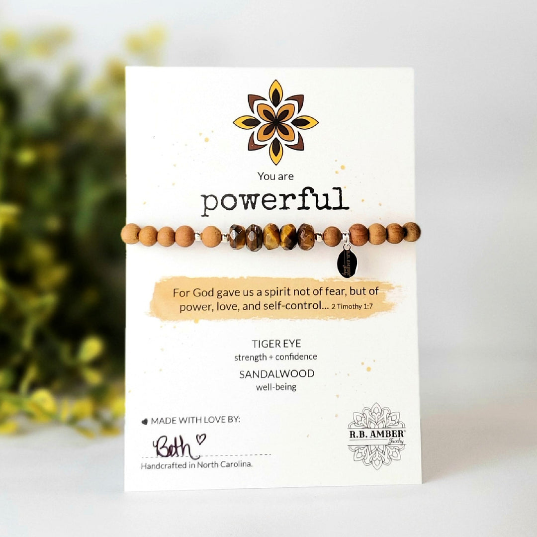 Tiger Eye | "You are Powerful" Gemstone Bracelet - R.B. Amber Jewelry