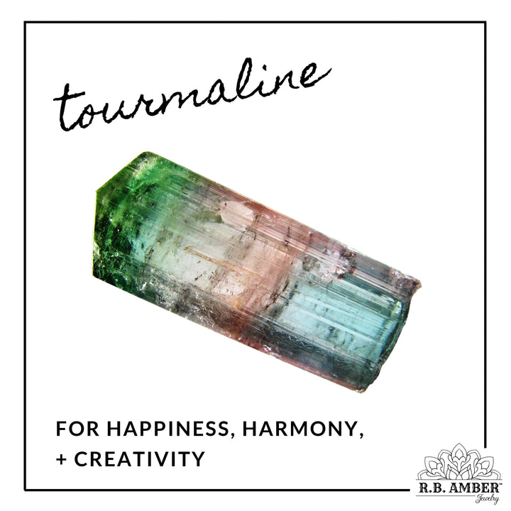 Tourmaline | "Be Happy" Gemstone Bracelet
