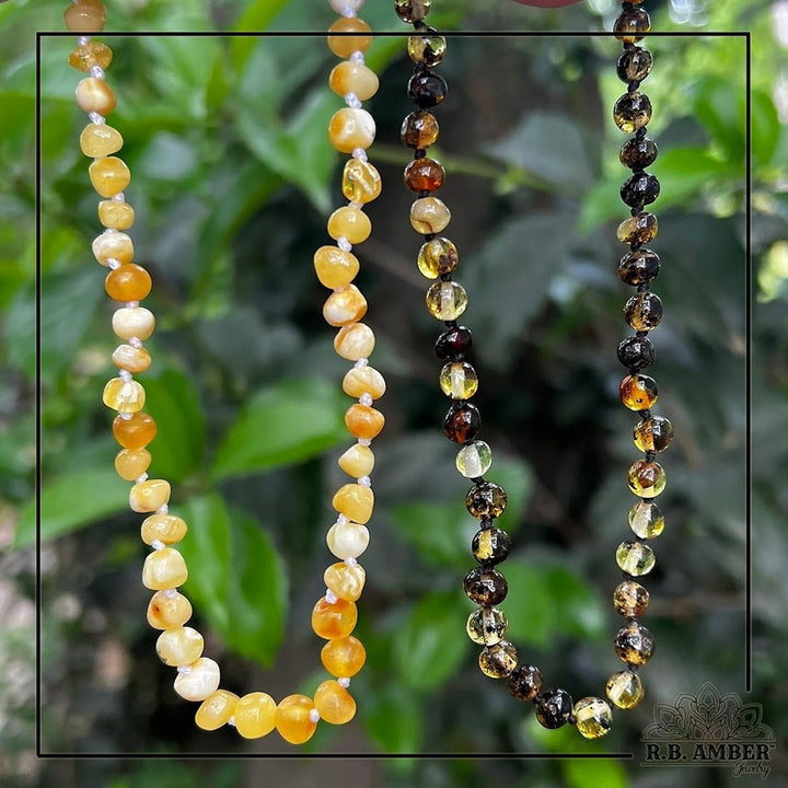 Kids | Butter Green Baltic Amber Necklace - R.B. Amber Jewelry