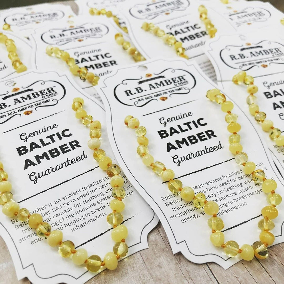 Kids | Butter Lemon Baltic Amber Necklace - R.B. Amber Jewelry