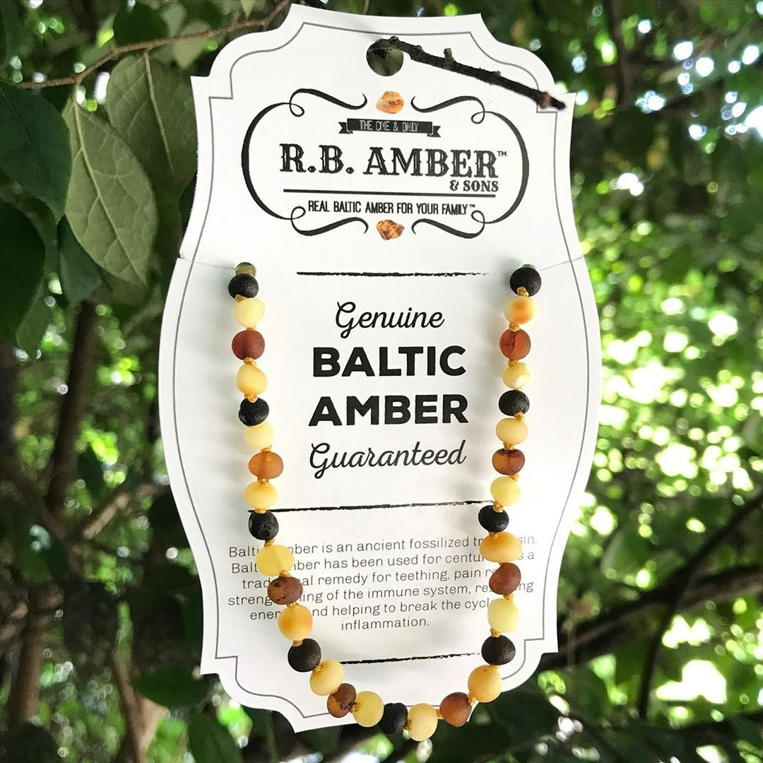 Kids | Raw Multi Baltic Amber Necklace - R.B. Amber Jewelry