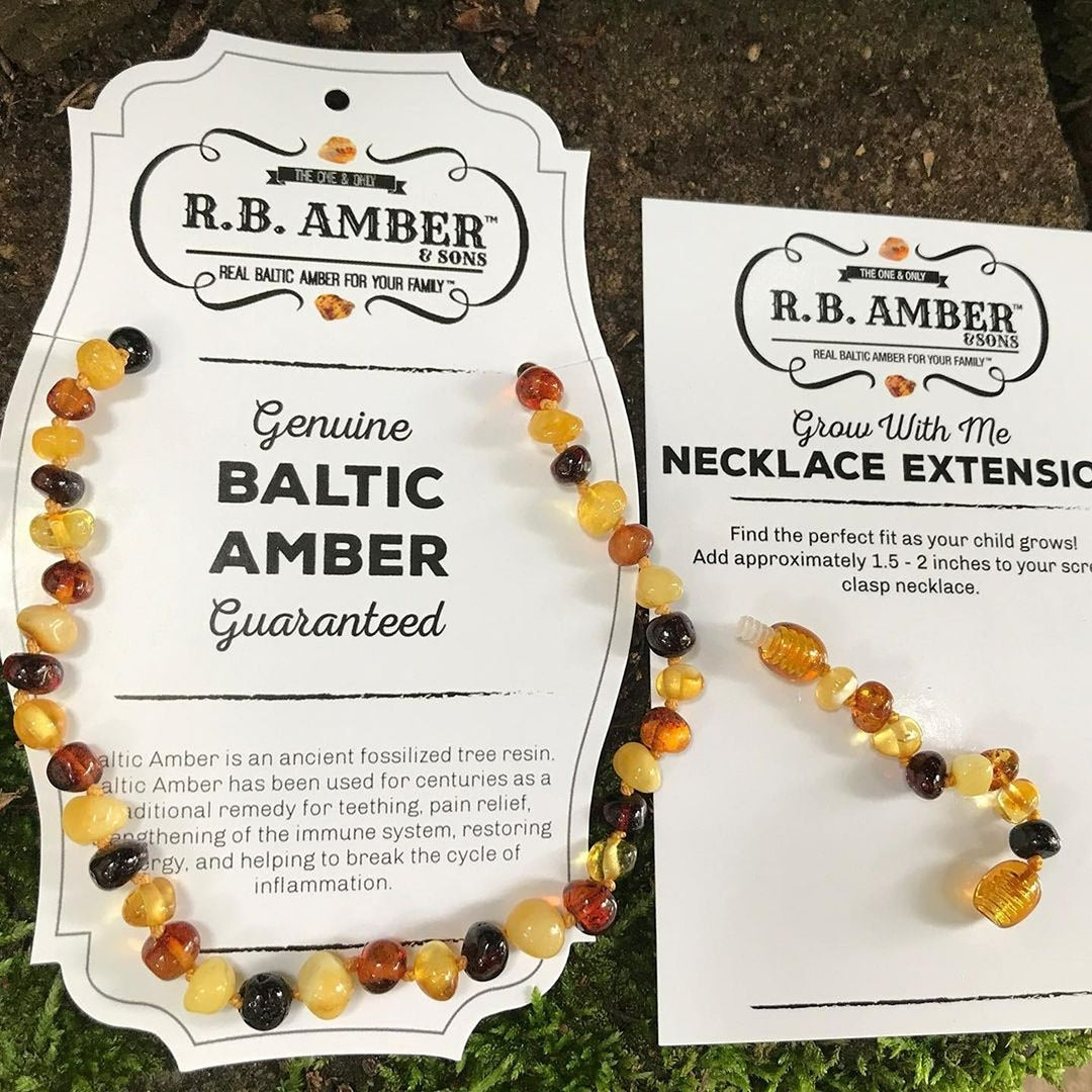 Multi Baltic Amber Jewelry Extender