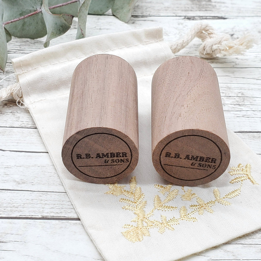 Wooden Aromatherapy Personal Diffuser - 2 Pack - R.B. Amber Jewelry