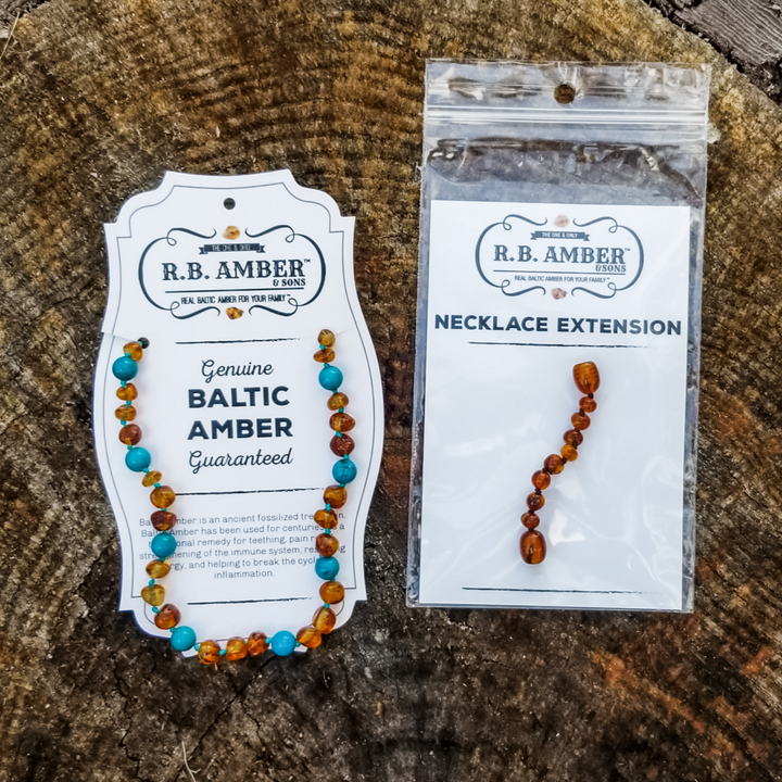 "Grow With Me" Baltic Amber + Gemstone Necklace Sets