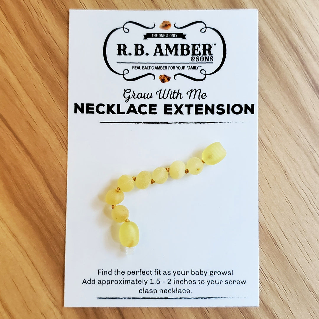 Raw Lemon Baltic Amber Jewelry Extender